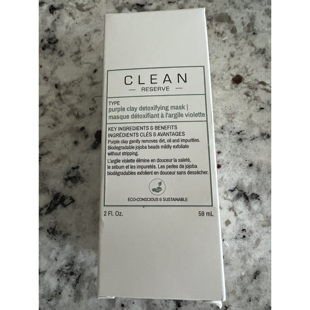 CLEAN RESERVE  Purple Clay‎ Detoxifying Mask 2 oz NIB